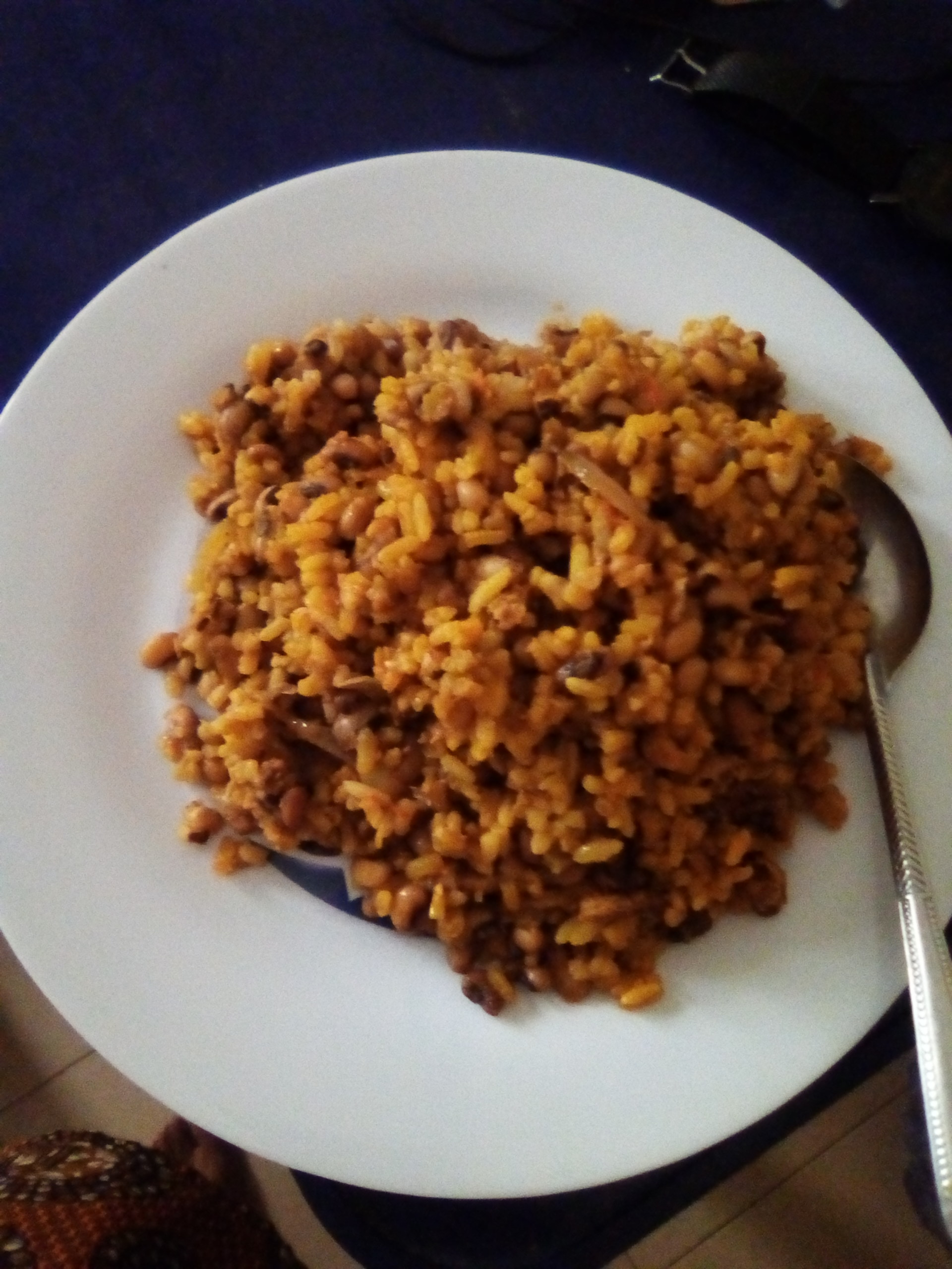 Jollof rice and beans